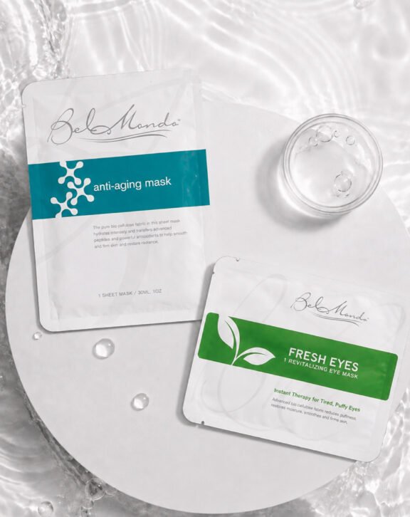 Refresh your skin and the delicate eye area with a bundle that combines: Anti-Aging Mask Helps give the skin a smoother, healthier, and more refreshed appearance while supporting the look of tired and aging skin. Fresh Eyes Mask Specially designed for the delicate eye area, helping it look more refreshed, brighter, and less tired. Bundle Includes 1 Anti-Aging Mask 1 Fresh Eyes Mask